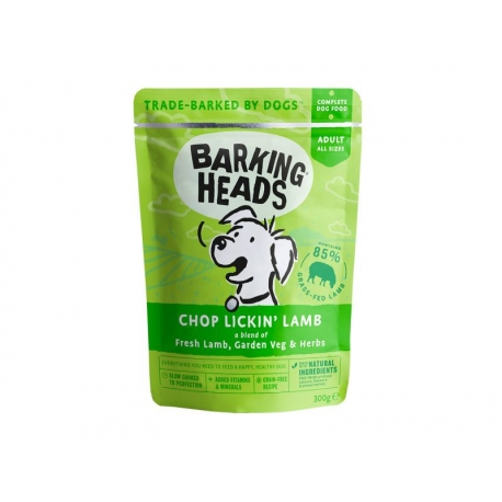 BARKING HEADS KOERA EINEKOTIKE CHOP LICKIN LAMB 5x300G