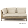 Diivan Apple Bee LONG ISLAND tiik / helebeež parem, 161x89xH70 cm