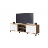 Tv-alus TOUCH mattvalge / tamm, 183x40xH56 cm