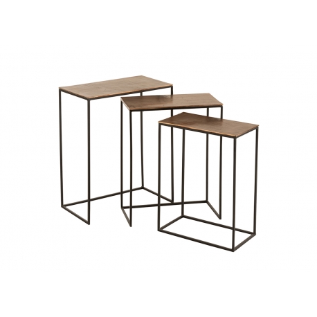 Abilaudade komplekt COBRE roostepruun / must, 3 tk