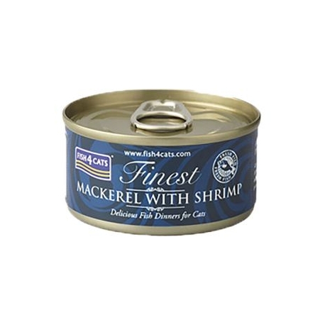 Fish4Cats kassitoit makrell/krevett konserv 10x70g