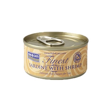 Fish4Cats kassitoit sardiin/krevett konserv 10x70g