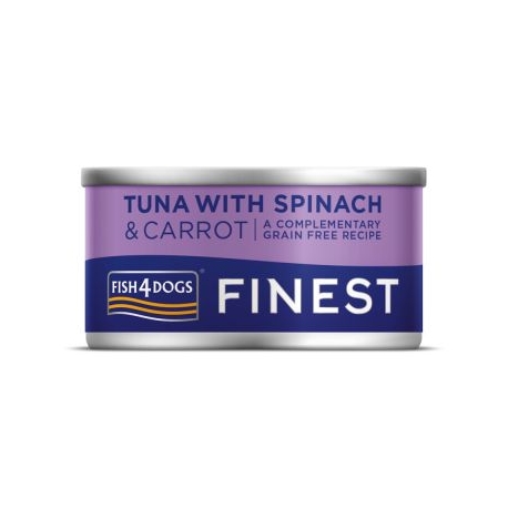Fish4Dogs koeratoit tuunikala/porgand/spinat konserv 12x85g