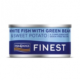Fish4Dogs koeratoit valge kala/bataat/roheline uba konserv 12x85g
