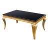 Diivanilaud MODERN BAROQUE must / kuldne, 100x60xH45 cm