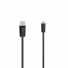 Hama Essential Line, USB-A - USB mini, 0,75 m, must - Kaabel