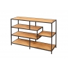 Riiul SLIM LINE metsik tamm / must, 114x35xH79 cm