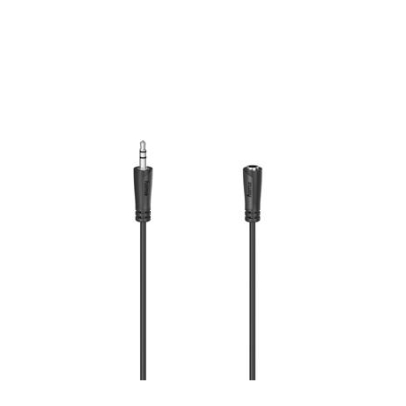 Hama Audio Extension Cable, 3.5mm - 3.5mm pesa, 1,5 m, must - Kaabel