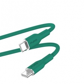 Puro Soft, USB-C / USB-C, 1,5m, tumeroheline - Kaabel