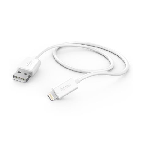 Hama, USB A - Lightning, 1 m, valge - Kaabel