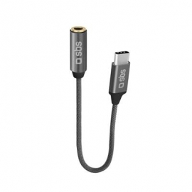 SBS, USB-C - 3,5 mm pesa, tumehall - Adapter