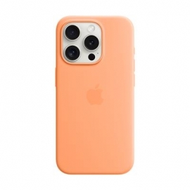 Apple Silicone Case with Magsafe, iPhone 15 Pro, oranž - Ümbris