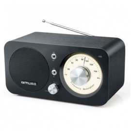 Muse M-095BT, FM, Bluetooth, USB, NFC, must - Retro raadio