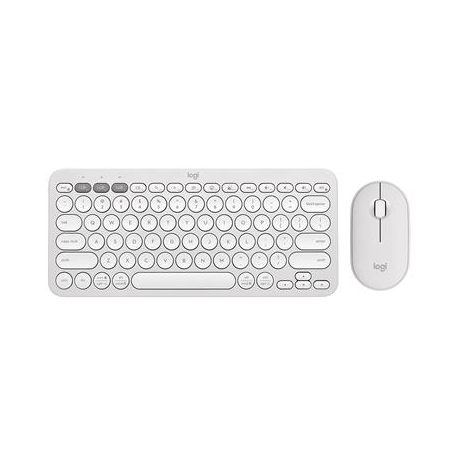 Logitech Pebble 2 Combo, US, valge - Juhtmevaba klaviatuur ja hiir