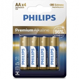 4 x Patarei Philips LR6M AA 4 Premium Alkaline