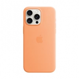 Apple Silicone Case with Magsafe, iPhone 15 Pro Max, oranž - Ümbris