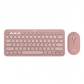 Logitech Pebble 2 Combo, US, roosa - Juhtmevaba klaviatuur ja hiir
