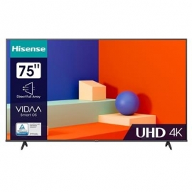 Hisense A6K, 75'', Ultra HD, LED LCD, jalad äärtes, must - Teler