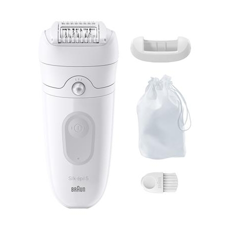 Braun Silk epil 5, märg- ja kuivkasutus, valge - Epilaator