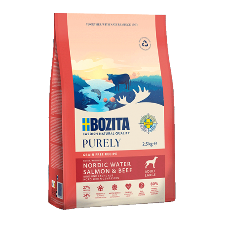 Bozita Purely Adult Large Grain Free Salmon & Beef koeratoit 11kg