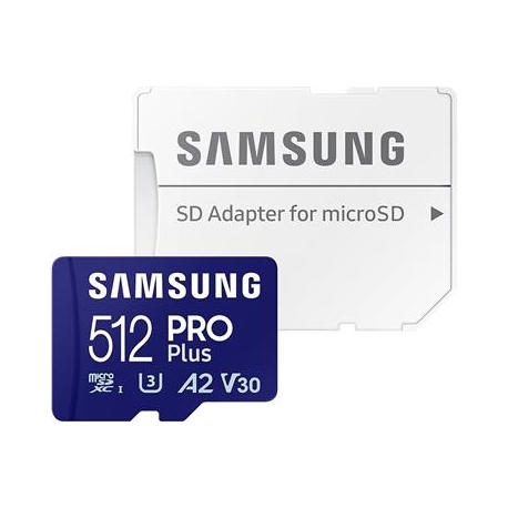 Samsung PRO Plus, 2023, microSDXC, 512 GB, sinine - Mälukaart ja adapter