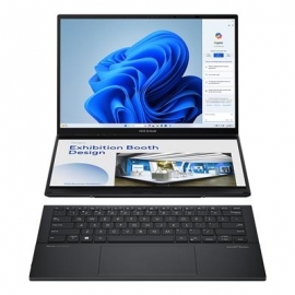 ASUS Zenbook DUO, 2x 14'', 3K, OLED, puutetundlik, 120 Hz, Ultra 9, 32 GB, 1 TB, ENG, tumehall - Sülearvuti