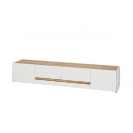 Tv-alus CITY valge / tamm, 223x45xH42 cm