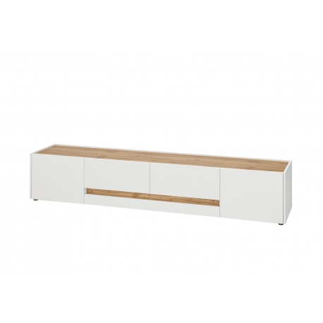 Tv-alus CITY valge / tamm, 223x45xH42 cm