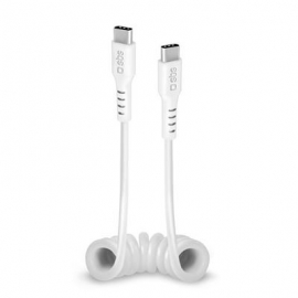 SBS Charging Data Cable, USB-C - USB-C, valge - Kaabel