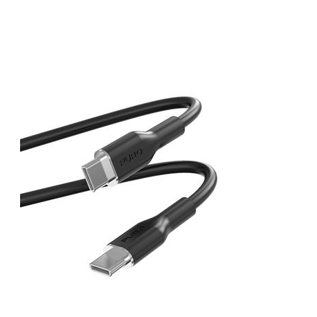 Puro Soft, USB-C / USB-C, 1,5 m, must - Kaabel