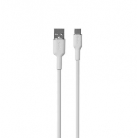 Puro Soft, USB-A / USB-C, 1,5 m, valge - Kaabel