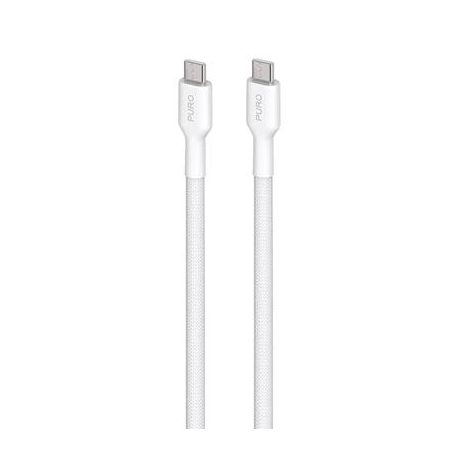 Kaabel Puro Braided USB-C/USB-C 240W, 2m, White