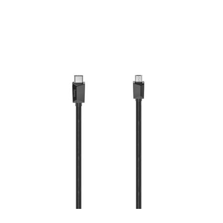 Hama USB-C/Micro-USB Cable, 1,5 m, must - Kaabel