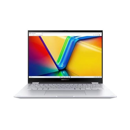 Asus Vivobook S 14 Flip OLED, 14'', 90 Hz, 2.8K, OLED, Ryzen 5, 16 GB, 1 TB, hõbe - Sülearvuti