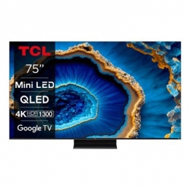 TCL C805, 75'', 4K UHD, Mini-LED, tumehall - Teler