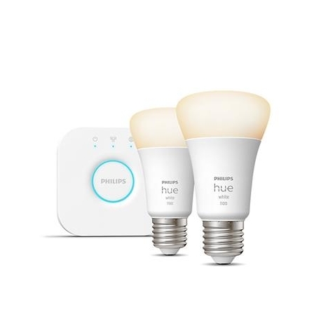 Philips Hue Starter Kit, Bridge, 2x E27, valge - Nutivalgusti stardikomplekt