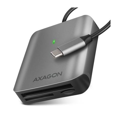 AXAGON CRE-S3C SuperSpeed USB-C UHS-II Reader, tumehall - Mälukaardilugeja