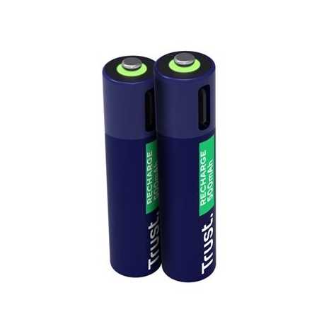 Trust USB-C rechargeable AAA batteries, 2-pakk - Laetavad patareid