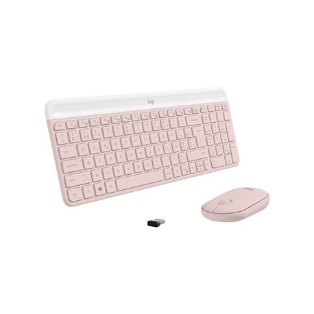 Logitech Slim Combo MK470, US, roosa - Juhtmevaba klaviatuur + hiir