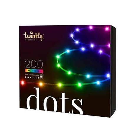 Twinkly Dots, 200 LED, IP20, 10 m, läbipaistev - Nutikas valgusriba