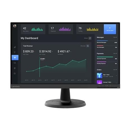 Lenovo D24-40, 24'', FHD, LED VA, 75 Hz, must - Monitor