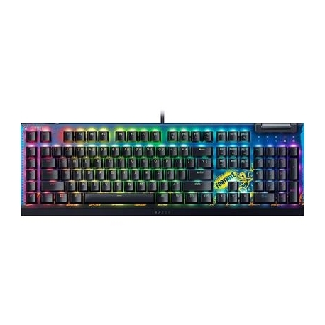 Razer BlackWidow V4 X Fortnite Ediiton, Yellow Switch, mehaaniline, US, must - Klaviatuur