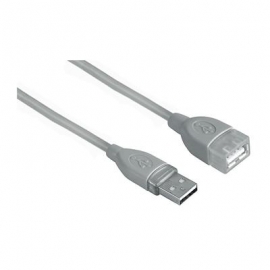 Hama USB 2.0 Extension Cable, 3 m, hall - USB pikenduskaabel