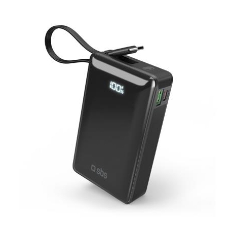 SBS LCD Power Bank, 20000 mAh, must - Akupank