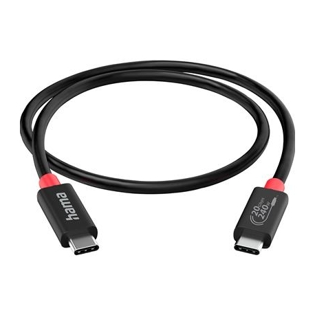 Hama USB-C/USB-C, USB 4.0, 20 Gbit/s, 5 A, 240 W, 2 m - Laadimiskaabel