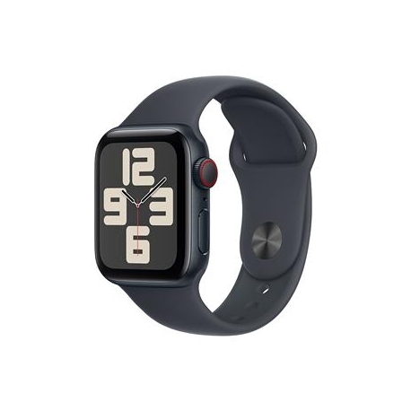 Apple Watch SE, 40 mm, GPS + Cellular, sport band, S/M, must alumiinium / must - Nutikell