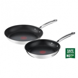 Tefal Duetto+, 24/28 cm, 2-osaline, roostevaba teras - Praepannide komplekt