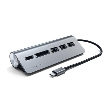 USB-C jagaja + mälukaardilugeja Satechi