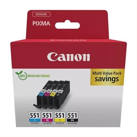Canon CLI-551, mitmevärviline - Tindikassettide komplekt