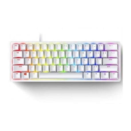 Razer Huntsman Mini Mercury Ed. Razer Red Switch, US, valge - Mehaaniline klaviatuur